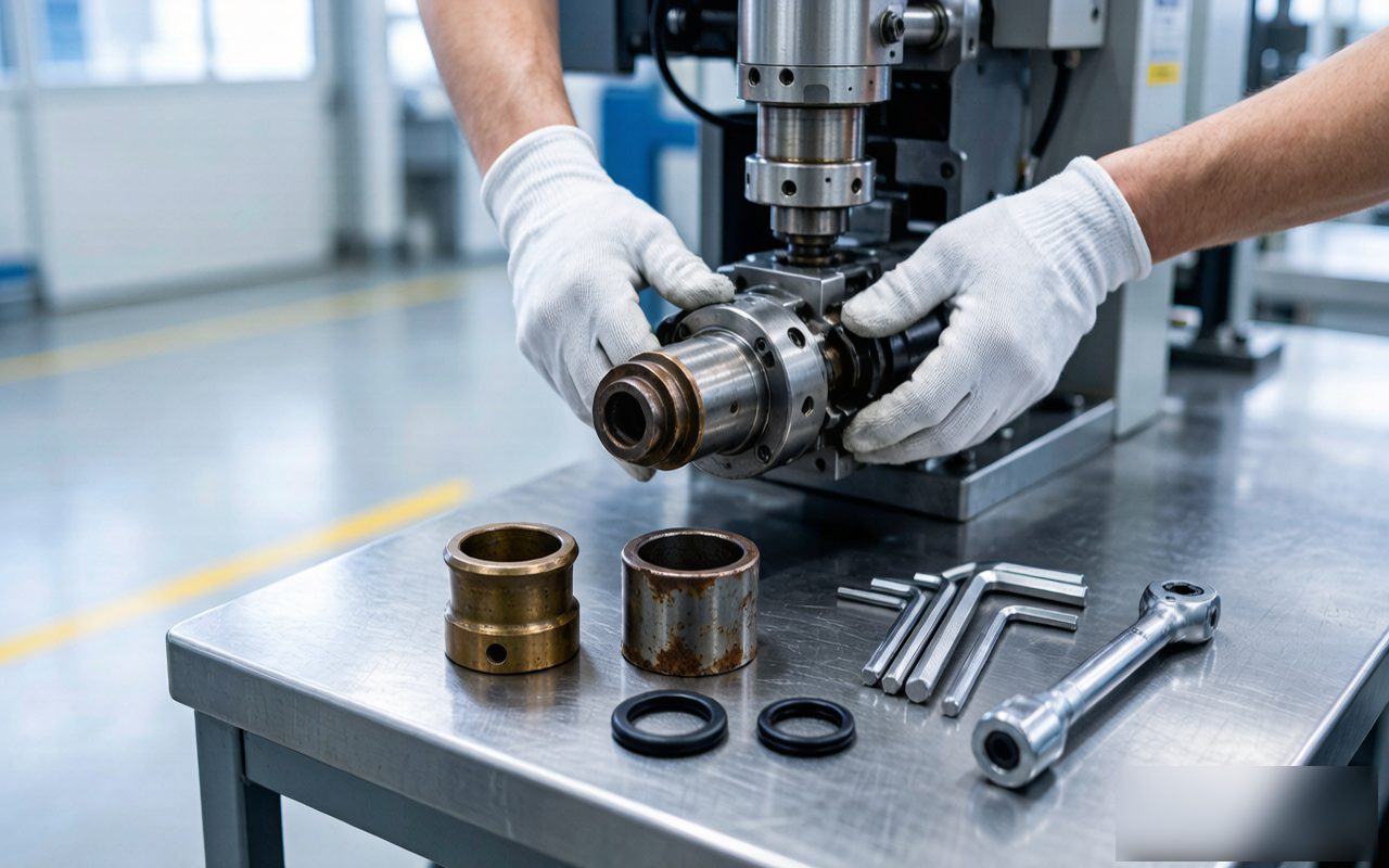 Heating head wear parts replacement