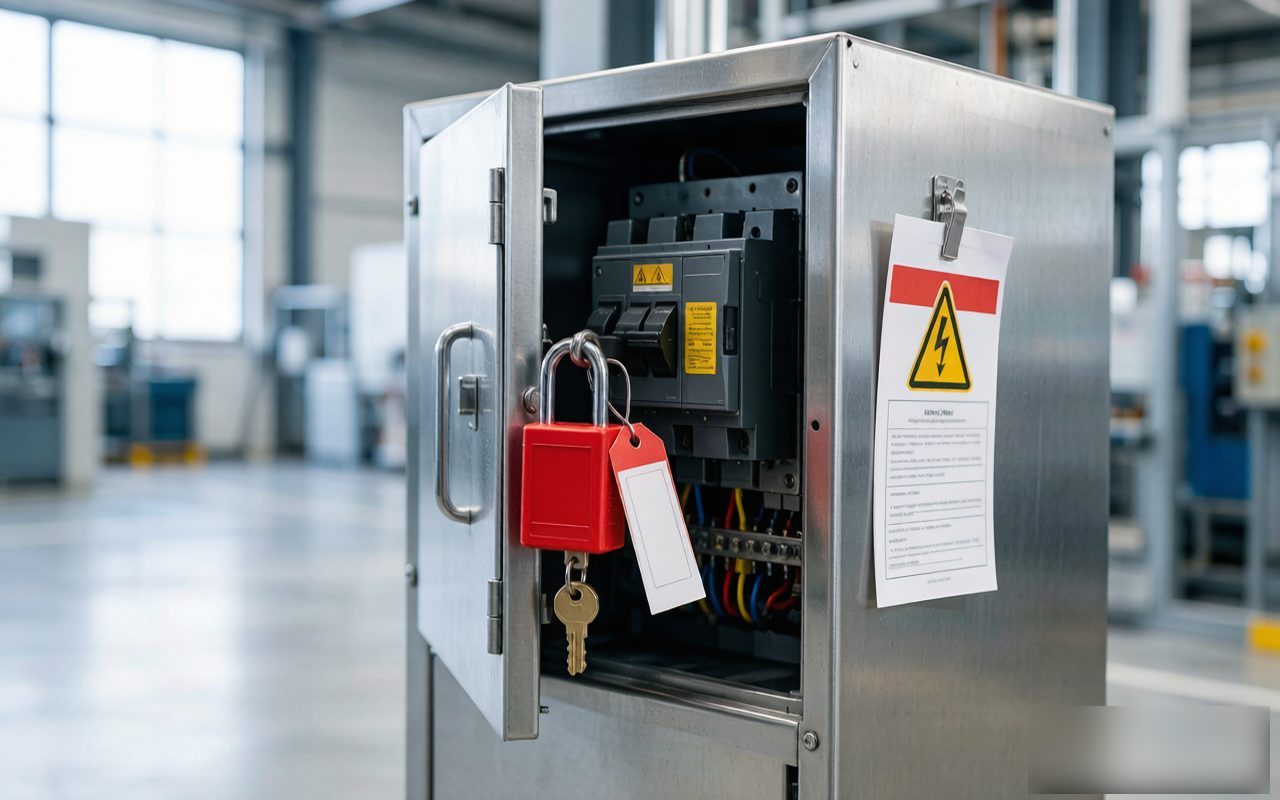 Lockout before any maintenance job