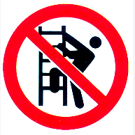 No climbing