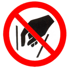 No reaching in