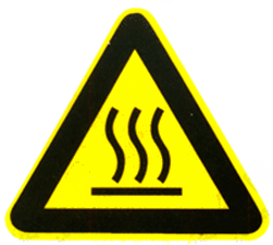 Warning hot surface