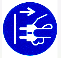 Must disconnect mains plug from electrical outlet